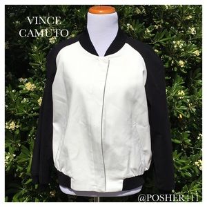 🎉 VINCE CAMUTO WHITE BOMBER JACKET